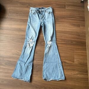Women's Blue Flared Jeans